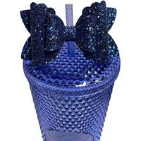 Blue Straw Bow Topper, Bows For Tumblers, Starbucks Cups, Straws, Topper Stanley Cup | Etsy (US)