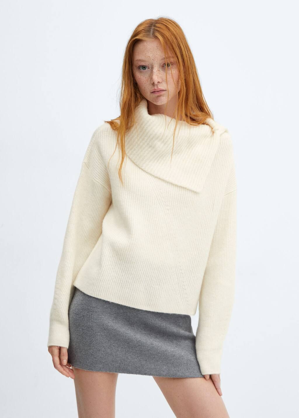 Turtleneck knitted sweater -  Women | Mango USA | MANGO (US)