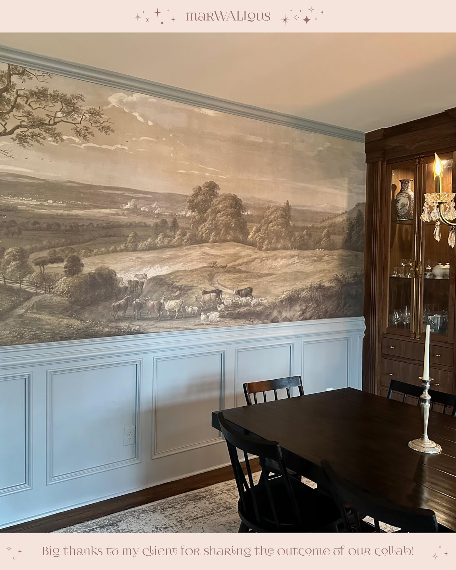 Scenic Painting Wallpaper, Vintage Landscape, Watercolor, Scene Wall Mural, Peel and Stick, Rural... | Etsy (US)