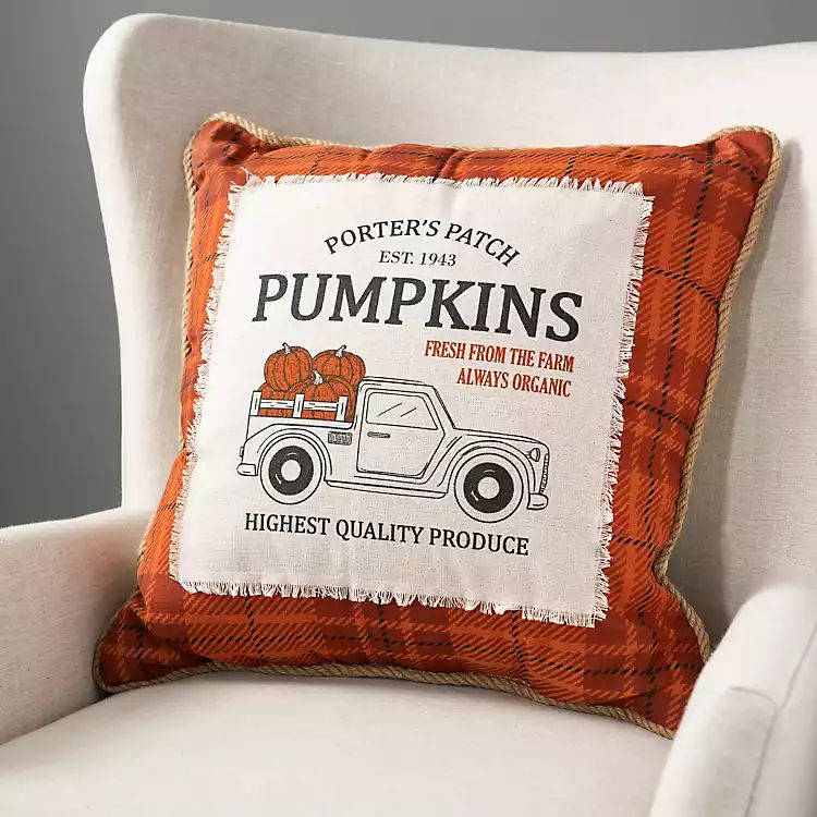 Pumpkin Truck Pillow | Kirkland's Home