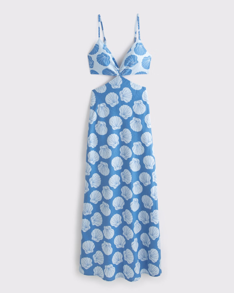 The A&F Julia Slip Cutout Maxi Dress | Abercrombie & Fitch (US)