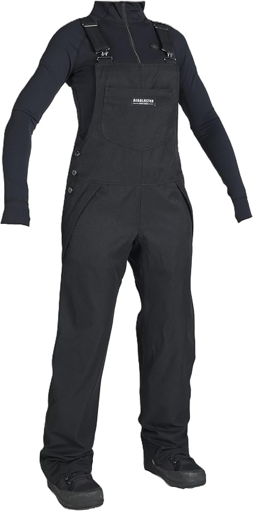 Airblaster Freedom Bibs Women's Snow Pants (Black, Medium) | Amazon (US)
