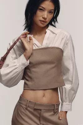 ASTR The Label Brooks Layered Corset Top | Anthropologie (US)