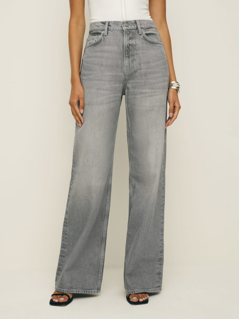 Cary High Rise Slouchy Wide Leg Jeans | Reformation (Global)