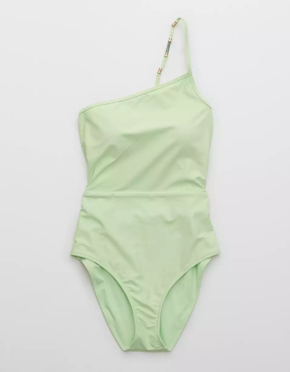 Aerie One Shoulder One Piece Swimsuit | American Eagle Outfitters (US & CA)