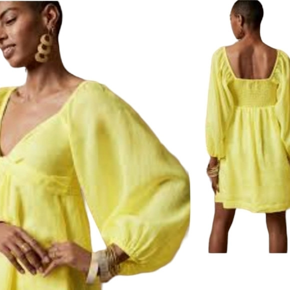 Banana Republic Ramie front twist mini dress | Poshmark
