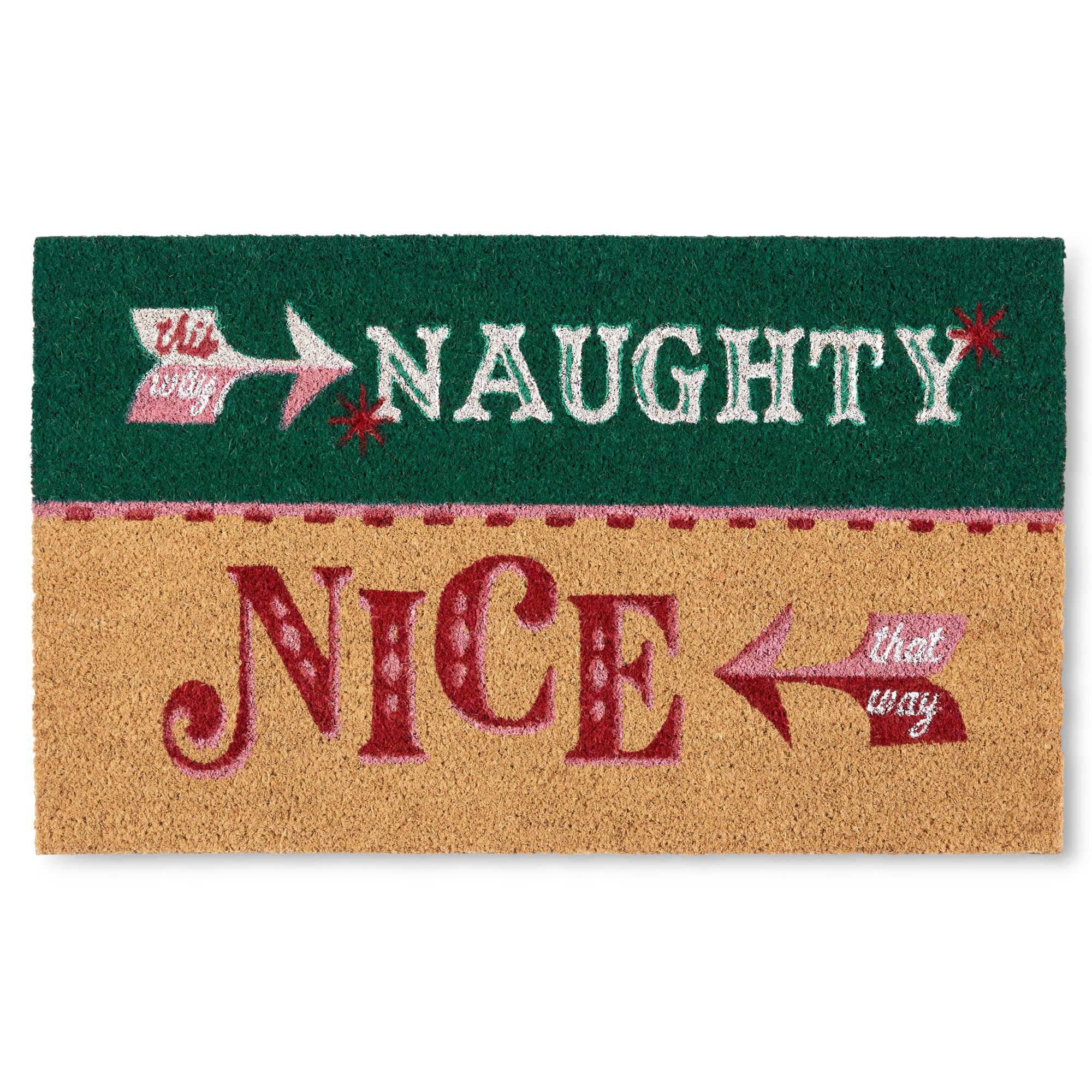 Wanda June Home Naughty Nice Coir Mat, Multicolor, 18"x30" by Miranda Lambert - Walmart.com | Walmart (US)