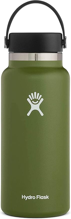 Hydro Flask Water Bottle - Stainless Steel, Reusable, Vacuum Insulated- Wide Mouth with Leak Proo... | Amazon (US)