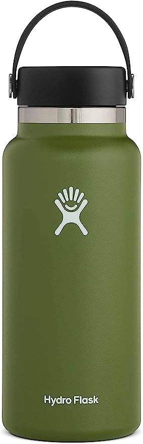 Hydro Flask Water Bottle - Stainless Steel, Reusable, Vacuum Insulated- Wide Mouth with Leak Proo... | Amazon (US)