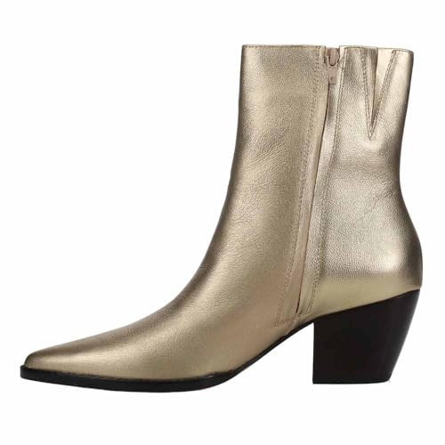 Matisse Womens Caty Metallic Pointed Toe Zippered Casual Boots Ankle Mid Heel 2-3" - Gold - Size 7 M | Amazon (US)