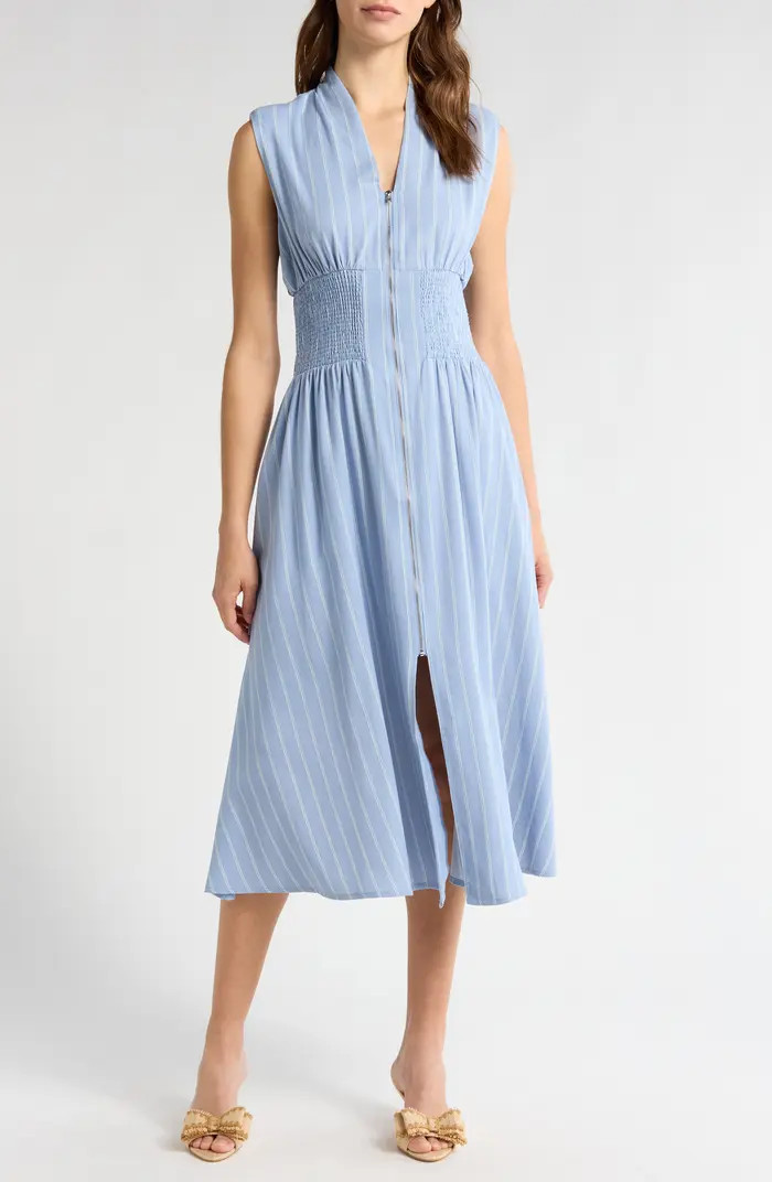 Stripe Smocked Waist Sleeveless Maxi Dress | Nordstrom