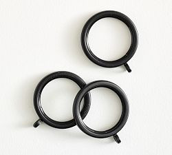 Slim Quiet-Glide Curtain Rings - Set of 10 | Pottery Barn (US)