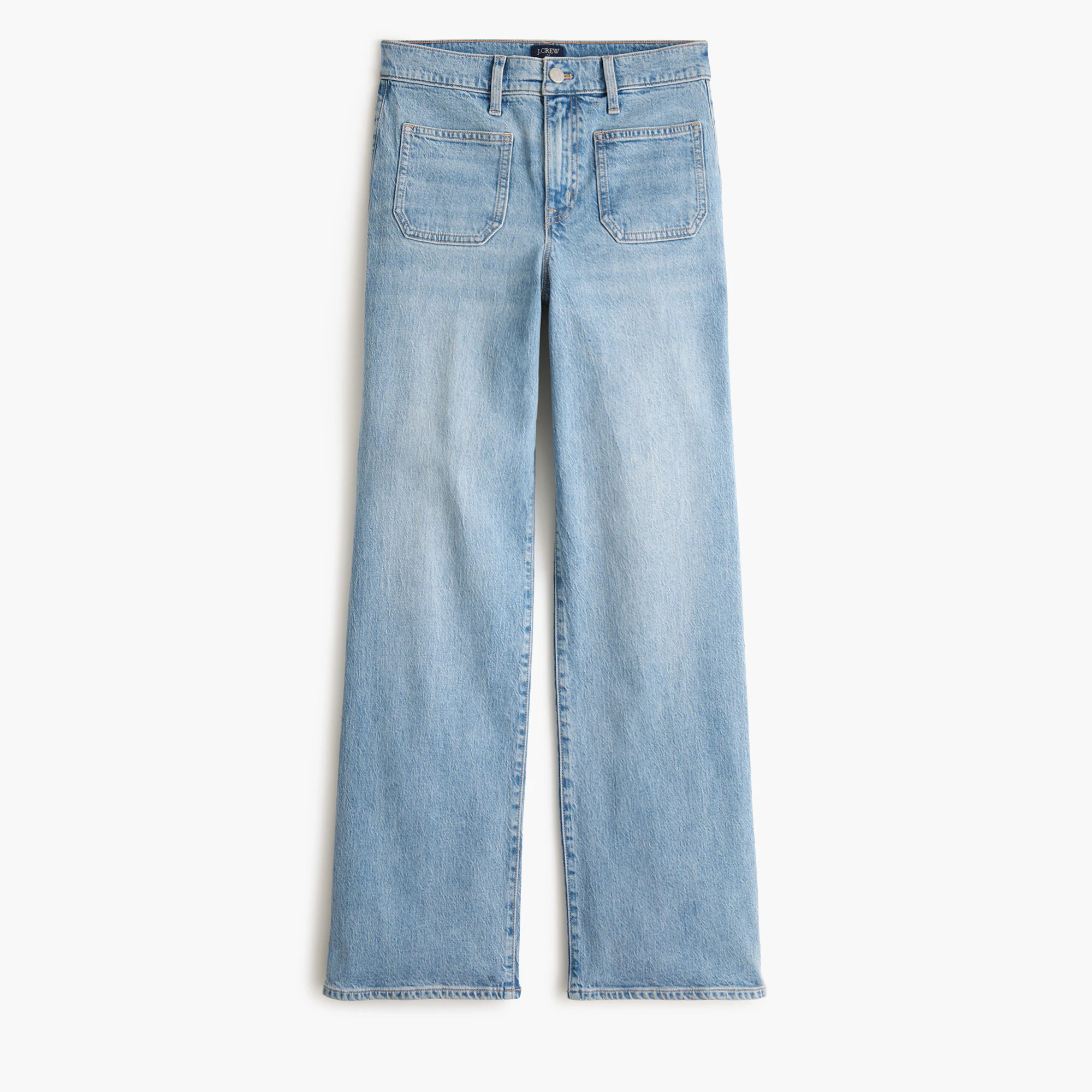 Tall slim wide-leg patch-pocket jean in all-day stretch | J.Crew Factory
