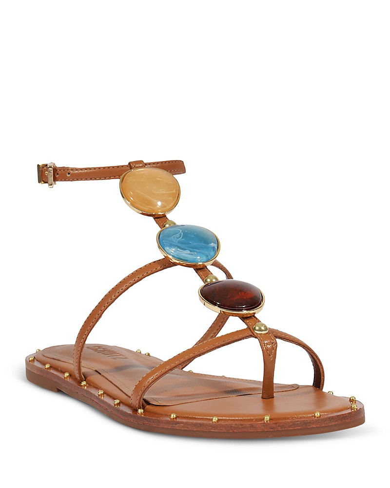 Schutz Milos Leather Flat Sandals | Bloomingdale's (US)