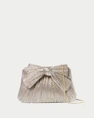 Rayne Champagne Bow Clutch | Loeffler Randall