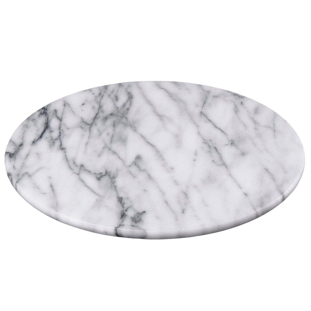 Creative Home White Marble 12" Lazy Susan, Rotating Serving Board (White) | Bed Bath & Beyond