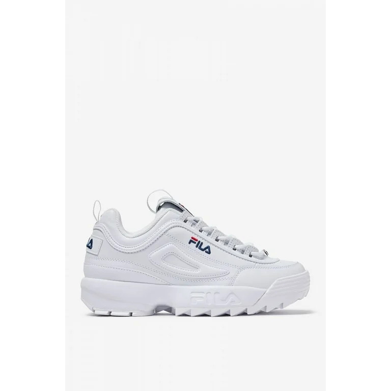 FILA Women's Disruptor II Premium Sneakers White/Fila Navy/Fila Red - 5FM00002-125 | Walmart (US)