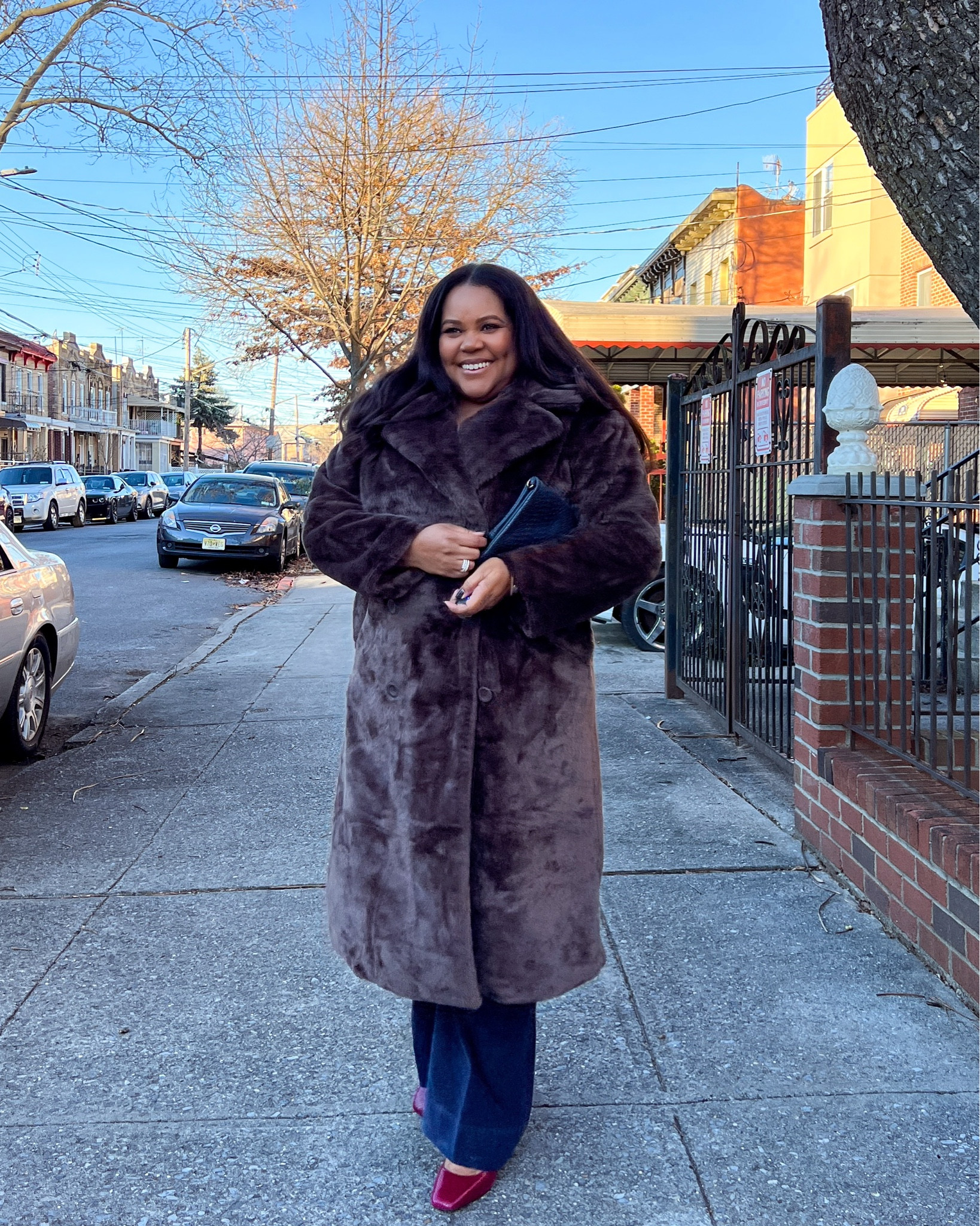 The only coat you'll need this season. Take your holiday style up a notch with this gorgeous fur coat. Wearing size XL, size down for a sleeker fit. 

#ltkover40 #ltkparties #ltksalealert #LTKfindsunder100 Walmart fashion, Walmart finds, Scoop at Walmart, J Crew shoes, red shoes, leather shoes, holiday outfit, winter outfit 

#LTKStyleTip #LTKMidsize #LTKHoliday
