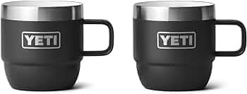 YETI Rambler 6 oz Stackable Mug, Stainless Steel, Vacuum Insulated Espresso/Coffee Mug, 2 Pack, B... | Amazon (US)
