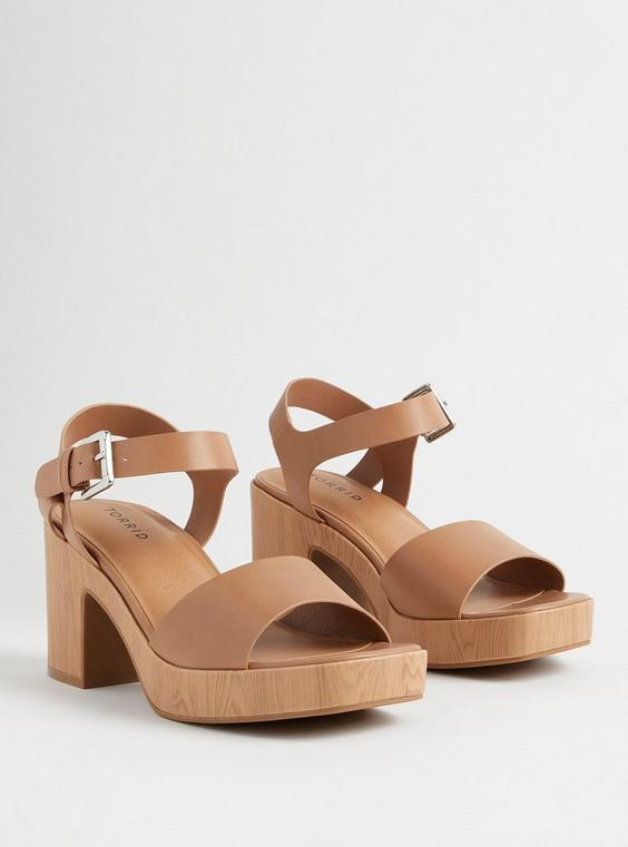 Curved Platform Heel Sandal (WW) | Torrid (US & Canada)