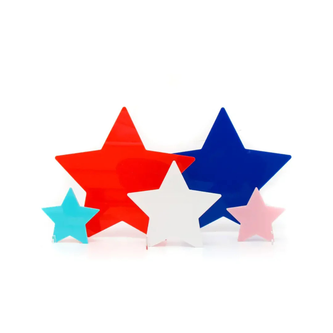 Red, White and Blue Acrylic Stars | Ellie and Piper