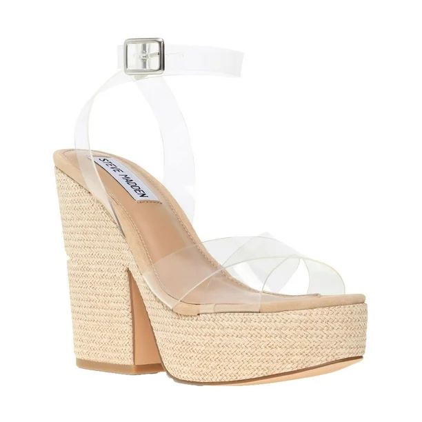 Steve Madden Womens Jina Leather Ankle Strap Heel Sandals  9 Medium (B,M) - Walmart.com | Walmart (US)
