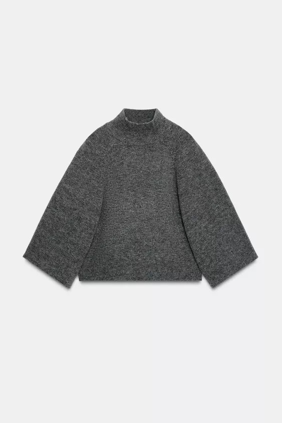 WIDE SLEEVE KNIT JUMPER | Zara US