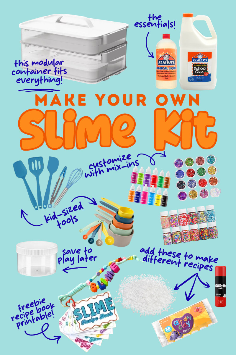 I put together this DIY slime kit with everything kids need for hours of creative fun! It includes slime-making supplies, fun mix-ins, storage containers, and slime tools to make fluffy slime, butter slime, crunchy slime, and more. If you're looking for summer activities for kids, boredom busters, rainy day activities, sensory play ideas, or DIY gift ideas for kids, I've linked everything I used! 💚 

 #LTKmomlife #LTKKids