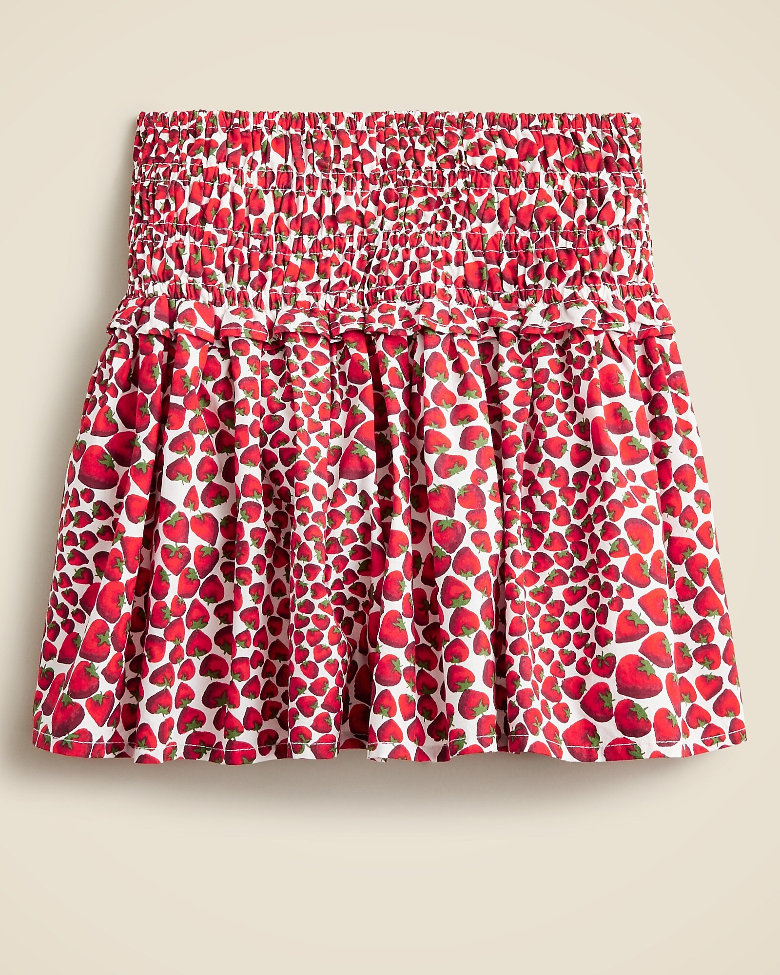 Girls' printed smocked skirt in cotton poplin | J. Crew US