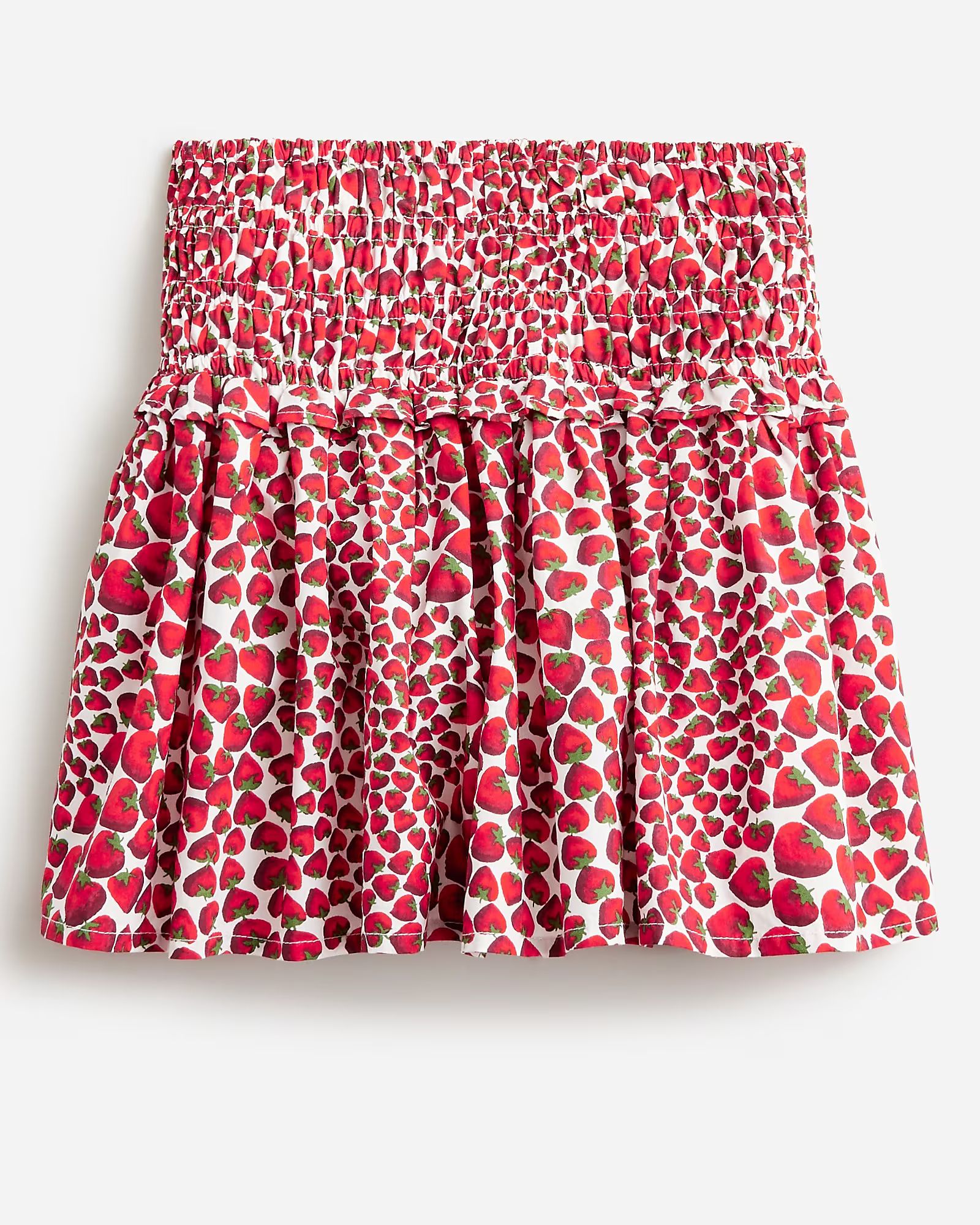 Girls' printed smocked skirt in cotton poplin | J.Crew US