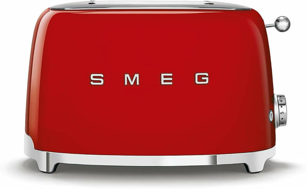 SMEG 2 Slice Toaster with 6 Presets and Defrost Function and Removable Crumb Tray TSF01RDUS, RED | Amazon (US)