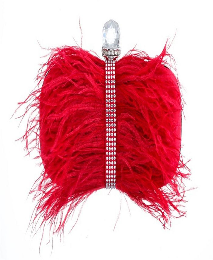 Nina Women's Feather Embellished Minaudiere Clutch & Reviews - Handbags & Accessories - Macy's | Macys (US)