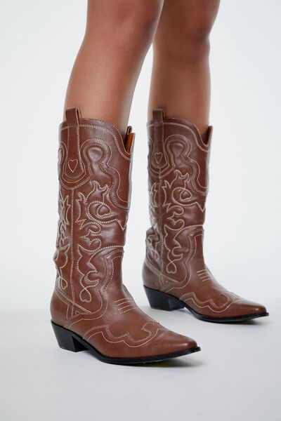 Embroidered Western Cowboy Boots | Forever 21