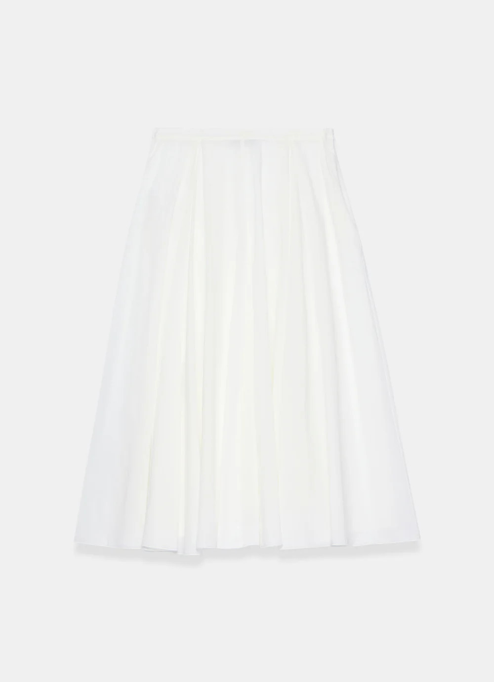 White Cotton Full Midi Skirt | Mint Velvet