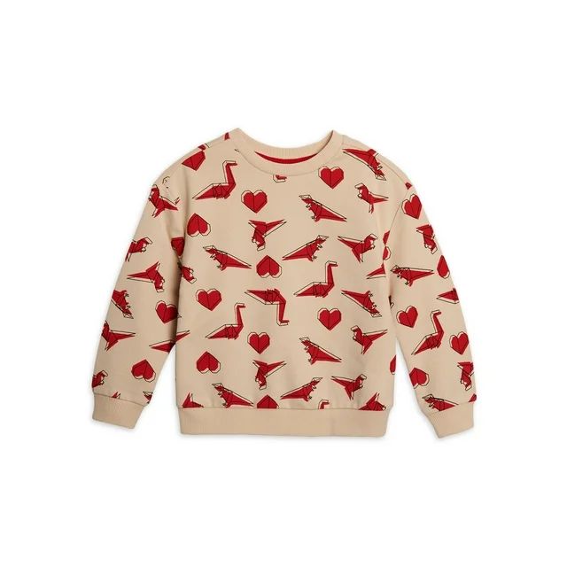 Wonder Nation Toddler Valentine Day Crewneck Sweatshirt with Long Sleeves, Sizes 2T-5T | Walmart (US)