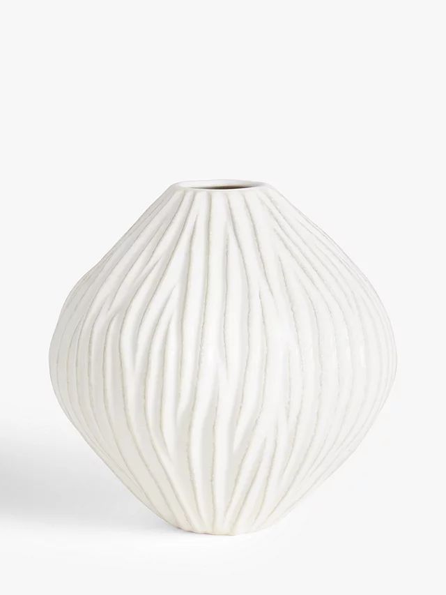 John Lewis & Partners Scratch Vase, H21cm, Natural | John Lewis (UK)