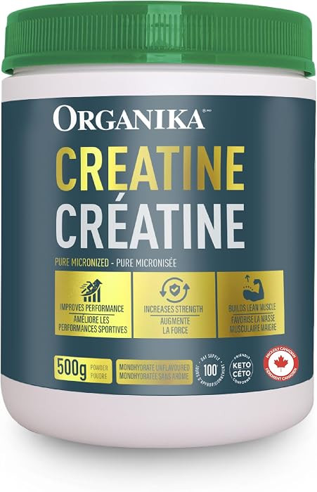 Organika Canadian-Made Creatine Powder- Pure Micronized Creatine Monohydrate - Helps Build Lean M... | Amazon (CA)