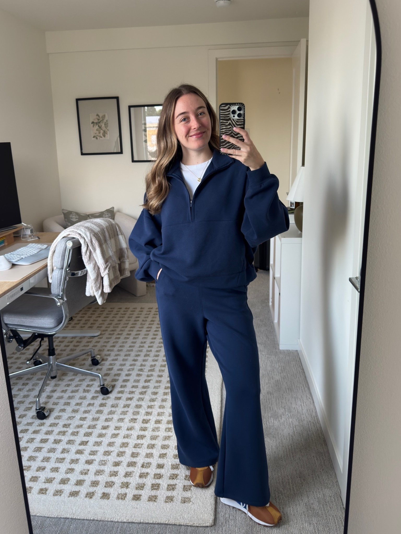 Comfy airport outfit 💙 Obsessed with Nikes 24.7 fabric, so cozy!! Wearing size s pant, s tshirt, and m sweatshirt, shoes tts 

airport travel outfit, airport fit, airport outfit for long flight, travel outfits, matching sets, atheisure, comfy outfits, casual style, ootd

#LTKootd #LTKTravel #LTKActive