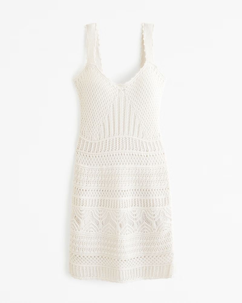 Crochet-Style Mini Dress | Abercrombie & Fitch (US)