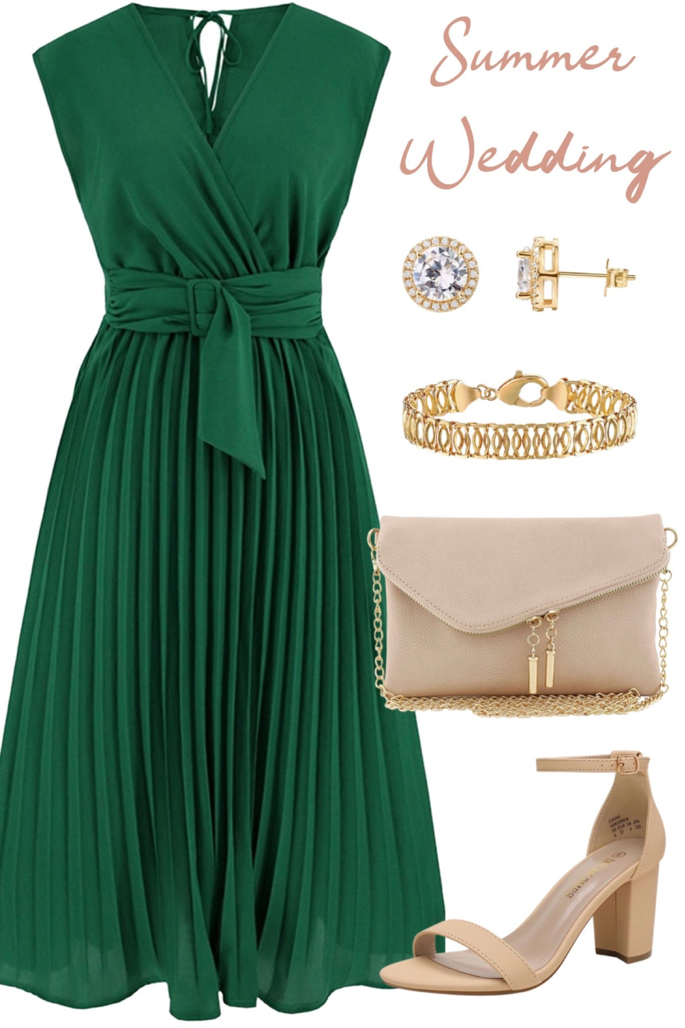 Summer wedding guest outfit idea.From Chicwish and Amazon. 

#summerdress #weddingguestdress #neutralheels #neutralclutch #summeroutfit

#LTKWedding #LTKSeasonal