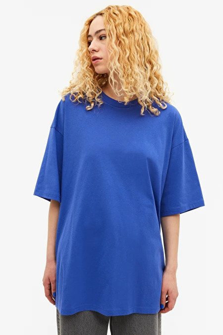 Cobalt blue oversized tee | Monki