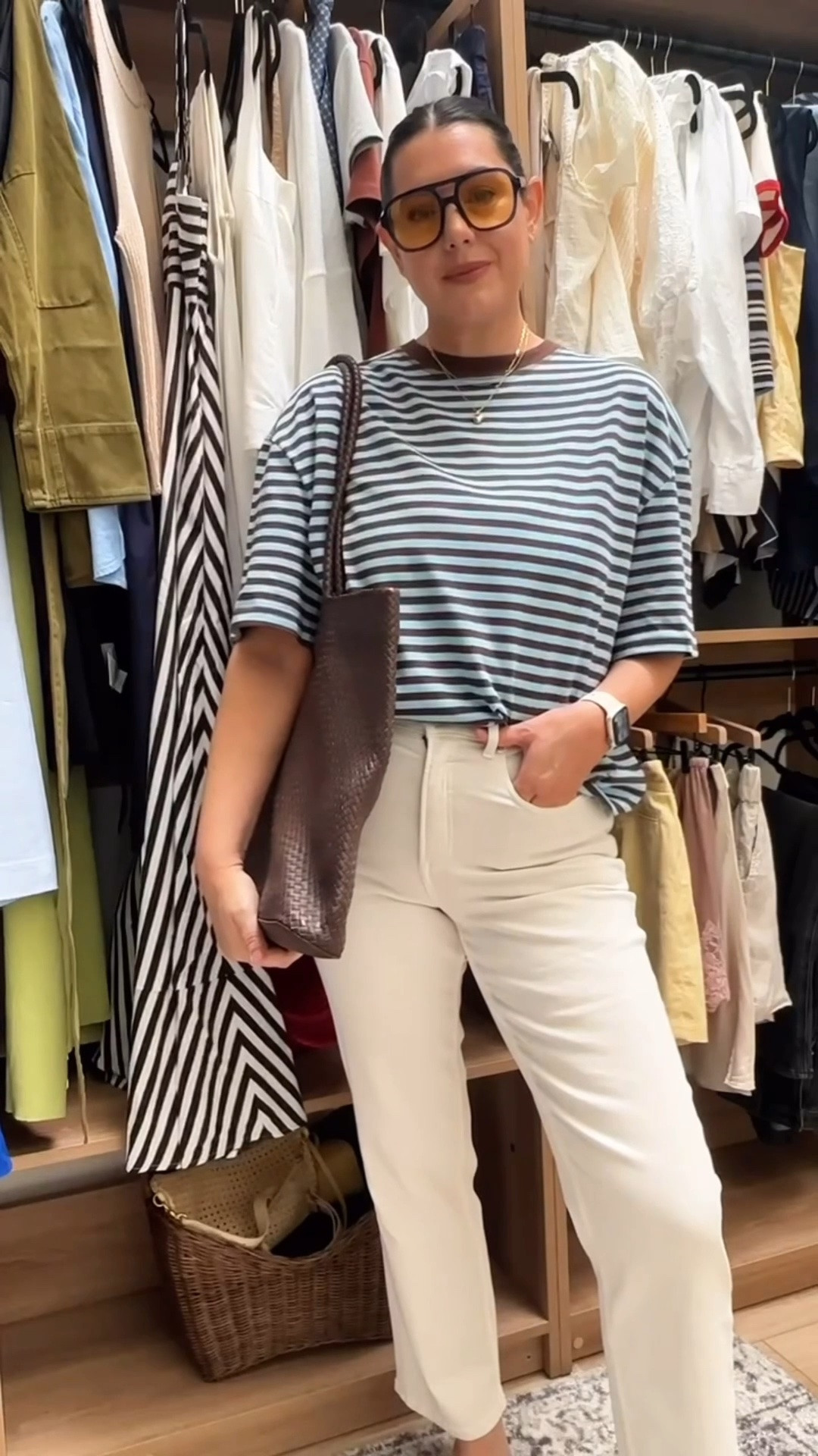 Found the cutest tee for under $30! It’s going to transition so well this fall! I’m in the large but it runs big and boxy! 

I’m in the medium of the jeans! @Spanx