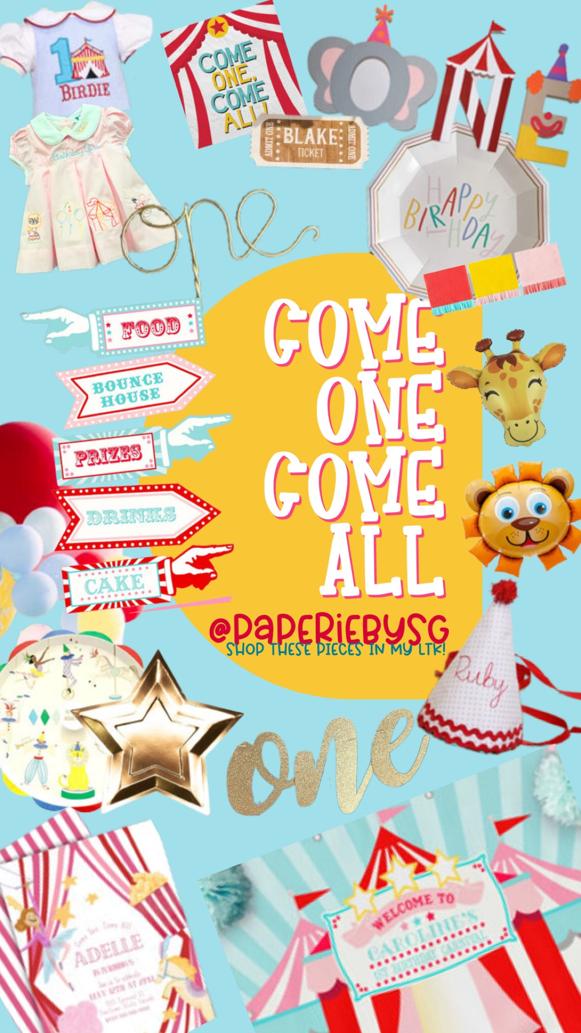 Girls First Birthday Theme: Come One Come All - Circus 

#LTKKids #LTKFamily #LTKParties