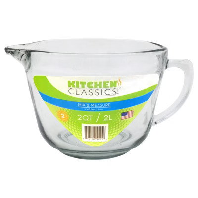 Kitchen Classics Mix & Measure, Glass Clear Measure Batter Bowl - Case of 4 - 8 cups | Target