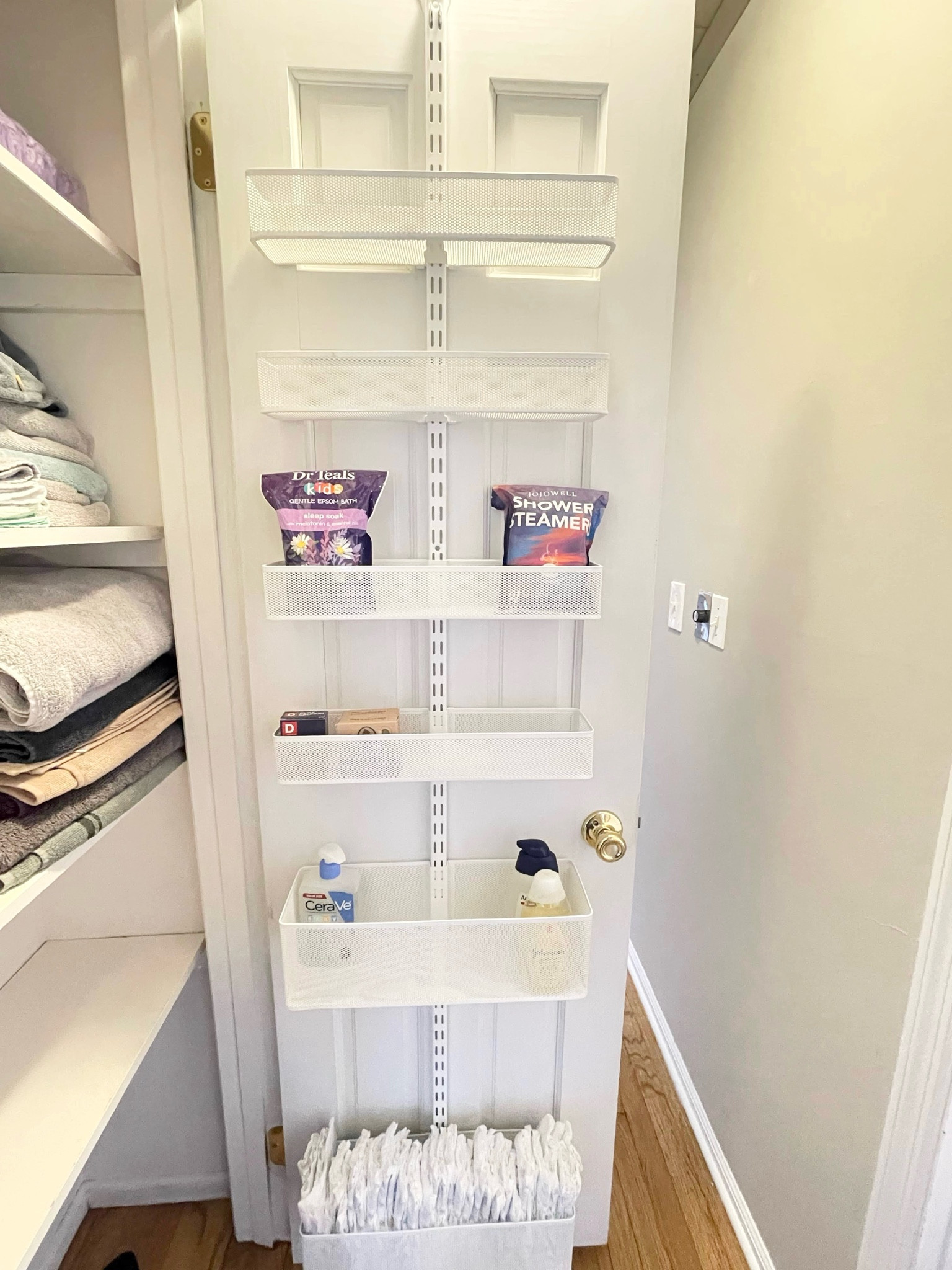 Elfa over the door rack.

#LTKhome