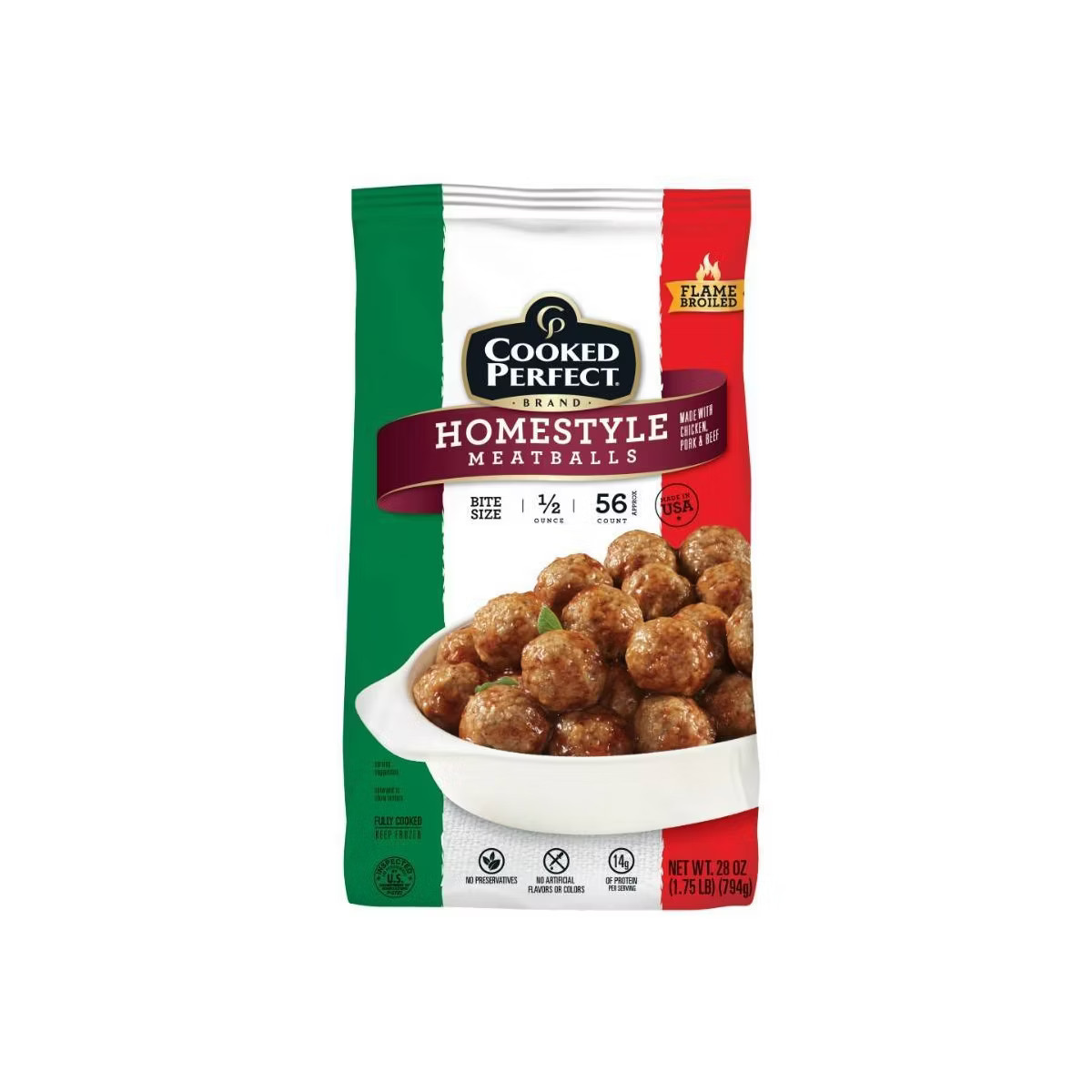 Cooked Perfect Angus Beef Meatballs - Frozen | Target