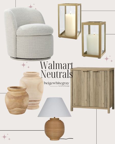 Beautiful home decor and furniture from Walmart you don’t want to miss!! The lamp is on trend & affordable!! This cabinet can be made into a sideboard with 2 of them. These lanterns are everything and so is this gorgeous swivel chair 

#LTKSaleAlert #LTKStyleTip #LTKHome