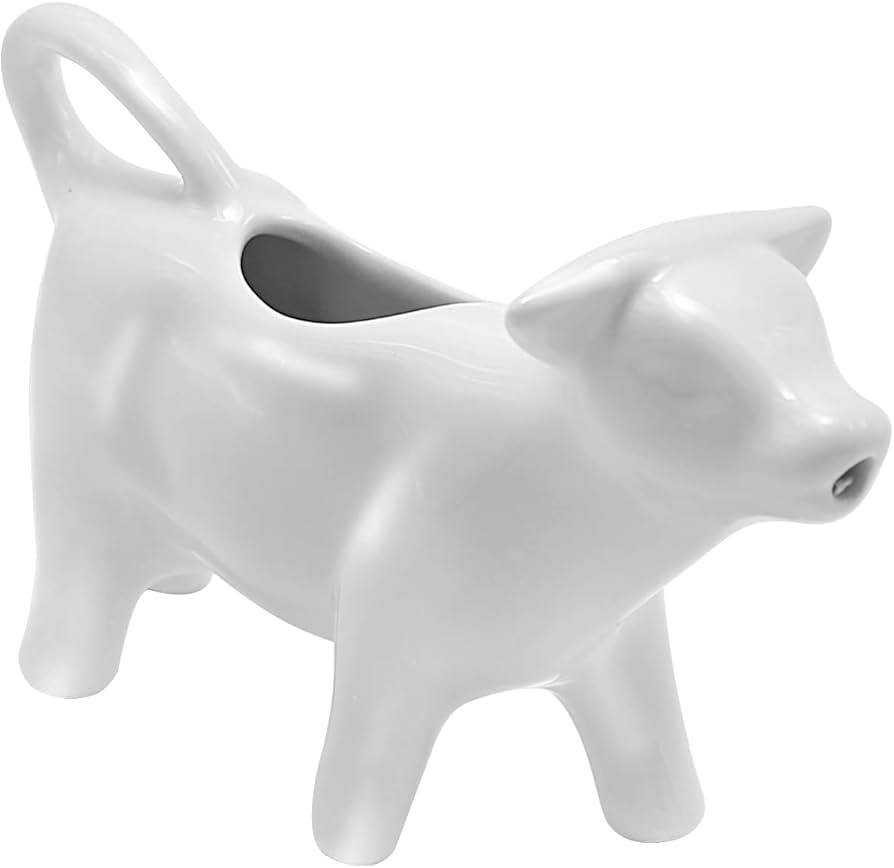 Ceramic Cow Shape Creamer and Sauce Jug, 100ML Mini Milk Pitcher for Coffee, Tea, Kitchen | Amazon (US)