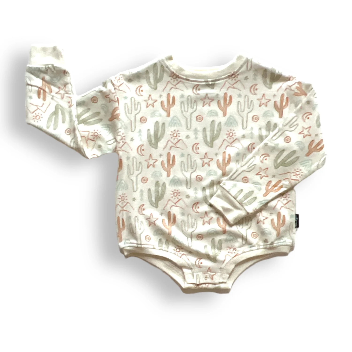 Crew Neck Romper- Cactus | millie + roo