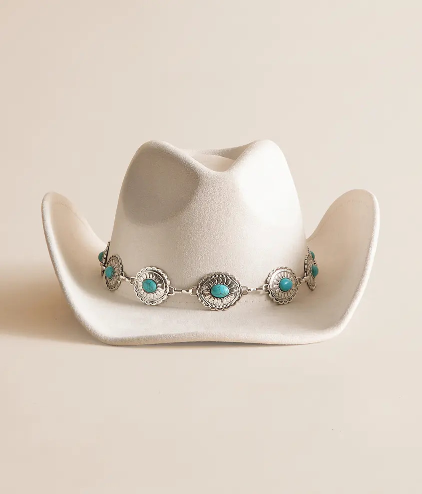Turquoise Concho Cowboy Hat | Buckle